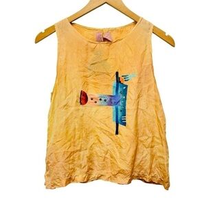 Vintage Steel Pony Artisan Made Art Silk Top